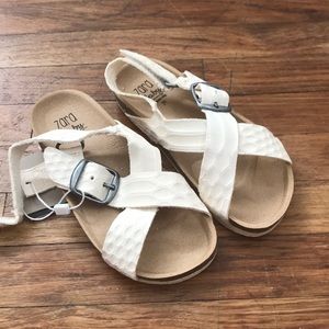 Zara white sandals